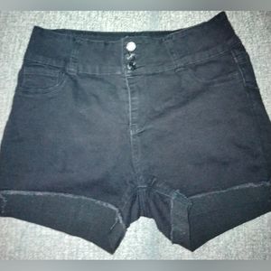 Womens Black Jean Shorts, size 17